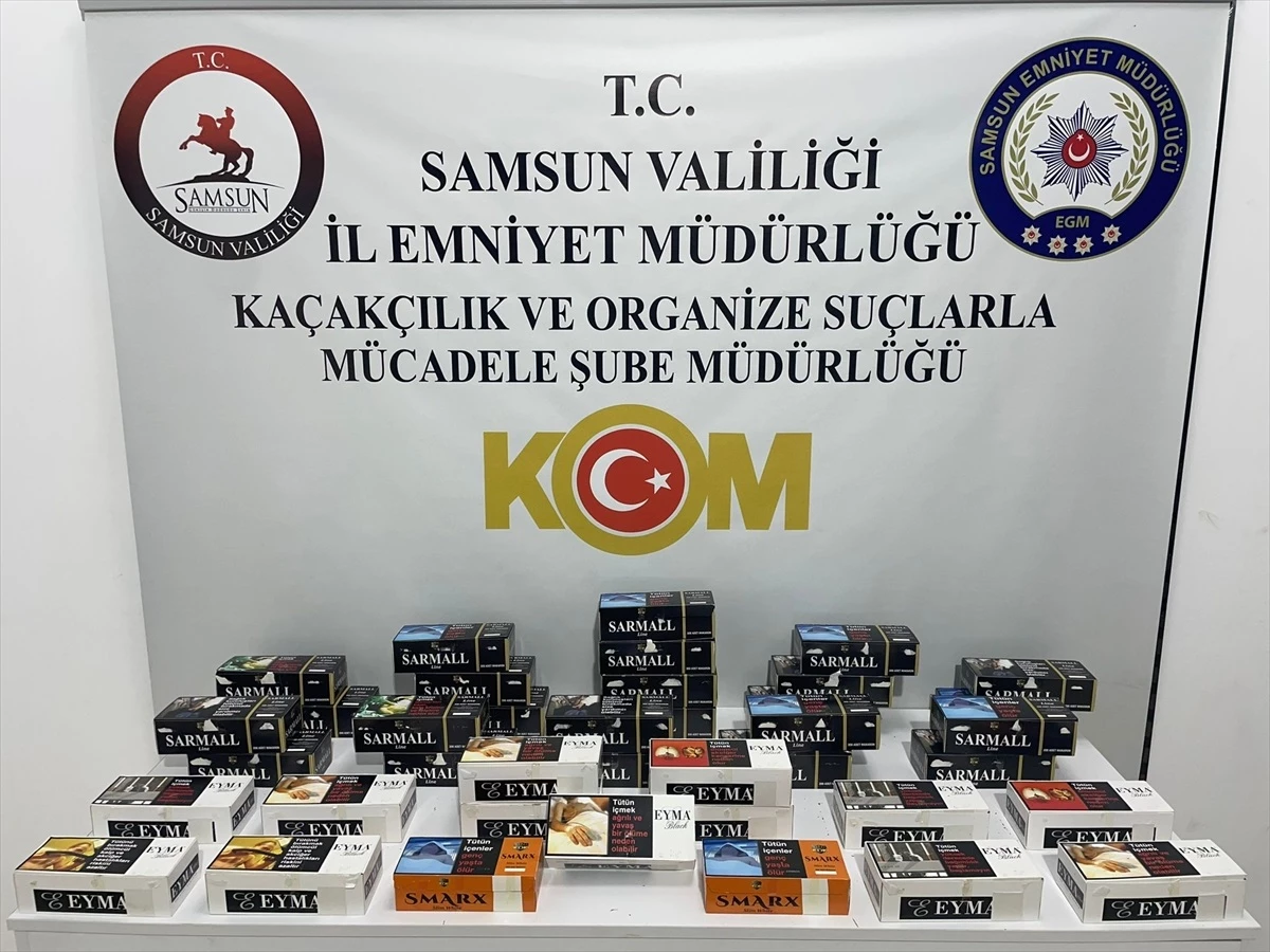 Samsun’da Sigara Kaçakçılığı Operasyonu: 7 Bin 800 Makaron Ele Geçirildi